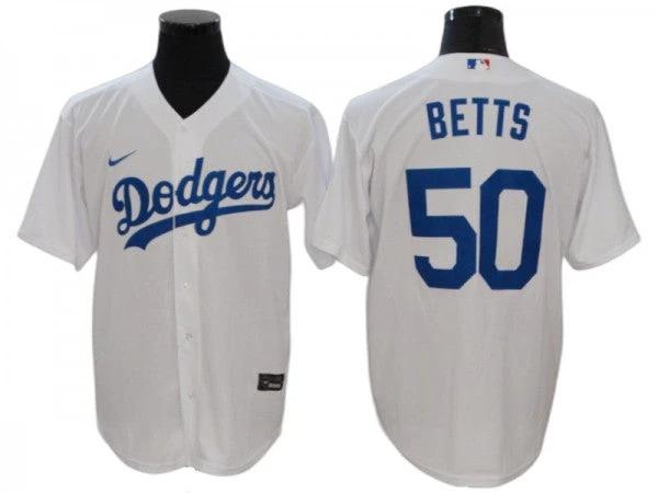 Los Angeles Dodgers #50 Mookie Betts White Home Cool Base Jersey by My Store