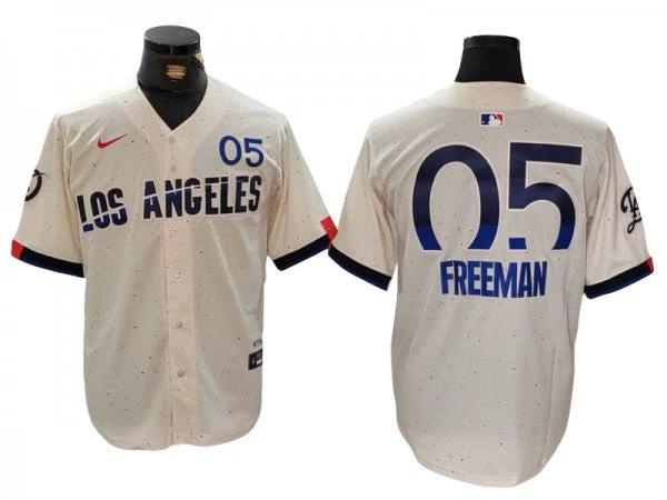 Los Angeles Dodgers #5 Freddie Freeman Cream 2024 City Connect Limited Jersey by My Store