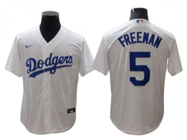 Los Angeles Dodgers #5 Freddie Freeman White Home Cool Base Jersey by My Store