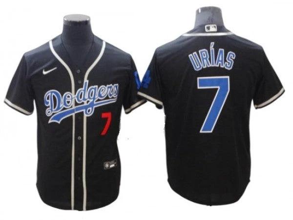 Los Angeles Dodgers #7 Julio Urias Black Fashion Cool Base Jersey by My Store