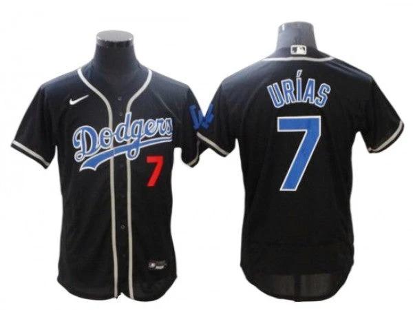 Los Angeles Dodgers #7 Julio Urias Black Fashion Flex Base Jersey by My Store