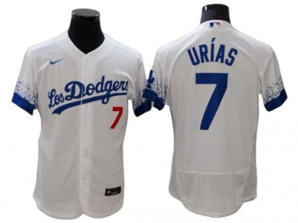 Los Angeles Dodgers #7 Julio Urías City Connect Flex Base Jersey - White by My Store