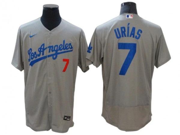Los Angeles Dodgers #7 Julio Urias Gray Road Flex Base Jersey by My Store