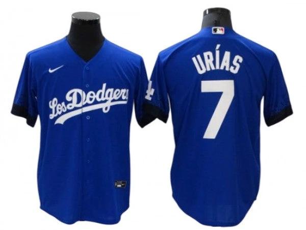 Los Angeles Dodgers #7 Julio Urias Royal City Connect Cool Base Jersey by My Store