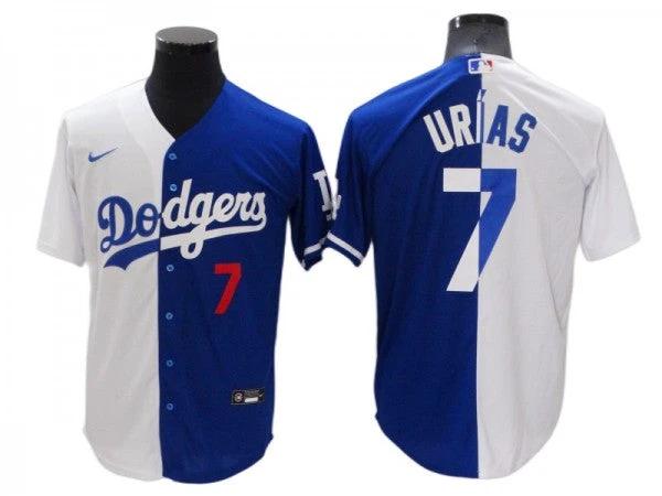 Los Angeles Dodgers #7 Julio Urias Royal White Split Jersey by My Store