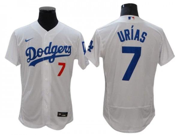 Los Angeles Dodgers #7 Julio Urias White Home Flex Base Jersey by My Store