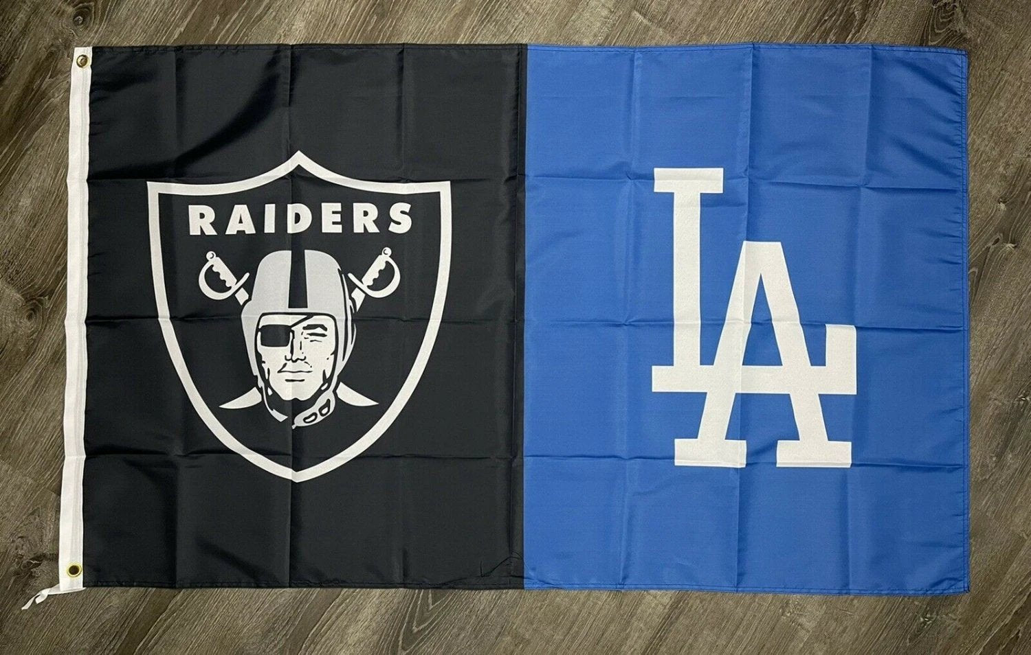 Los Angeles Dodgers vs Oakland Raiders Flag 3x5 ft Banner Man-Cave New by flagsjustdoit
