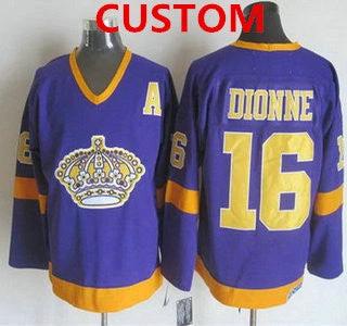 Los Angeles Kings Custom 1977-79 Purple CCM Vintage Throwback Jersey by Hockey David