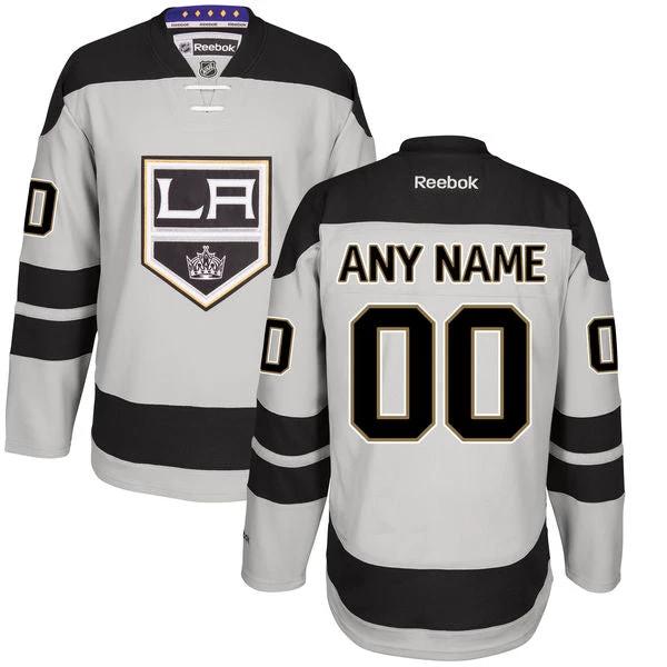 Los Angeles Kings Gray Alternate Custom Stitched NHL Reebok Hockey Jersey 1 by Hockey David