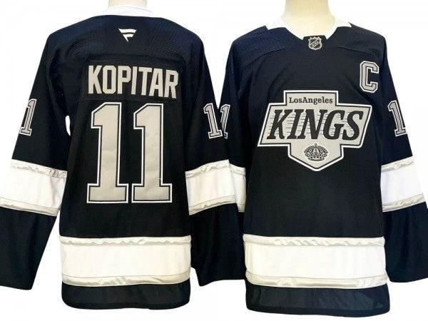 Los Angeles Kings #11 Anze Kopitar Black 2024 Home Jersey by Hockey David