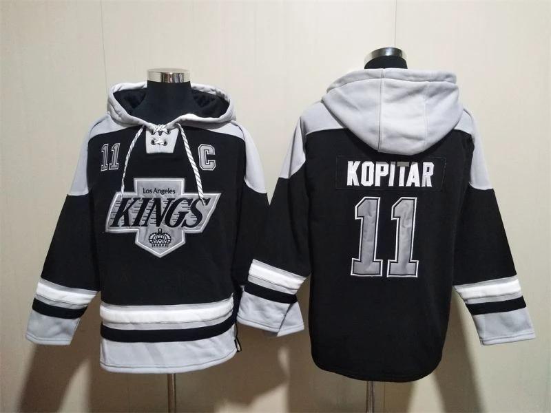 Los Angeles Kings #11 Anze Kopitar Pullover Hoodie by Hoodie Pullover