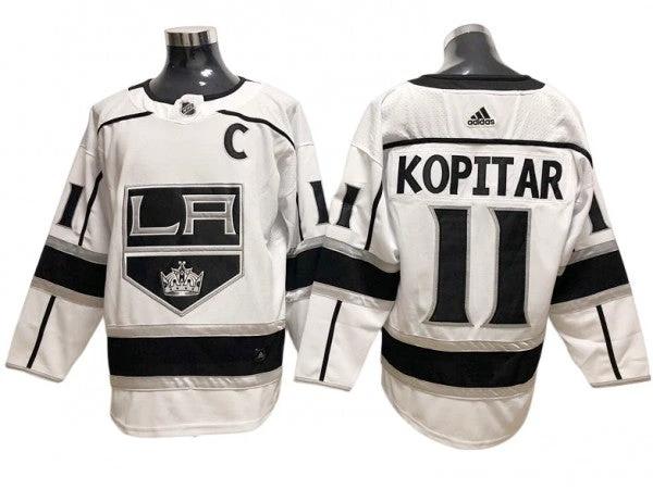 Los Angeles Kings #11 Anze Kopitar White Away Jersey by Hockey David