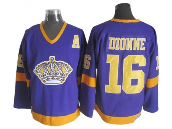 Los Angeles Kings #16 Marcel Dionne 1970 Vintage CCM Jersey - Purple by Hockey David
