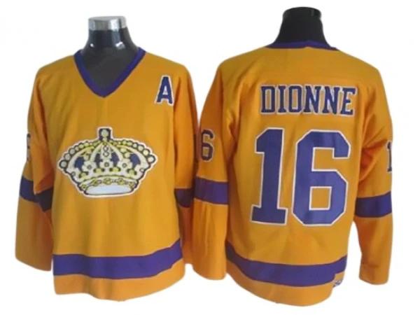 Los Angeles Kings #16 Marcel Dionne 1970 Vintage CCM Jersey - Yellow by Hockey David