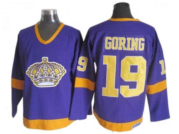 Los Angeles Kings #19 Butch Goring 1970 Vintage CCM Jersey -Purple by Hockey David