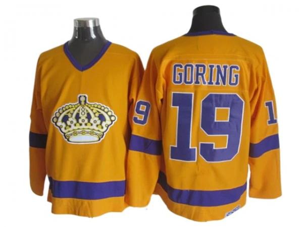 Los Angeles Kings #19 Butch Goring 1970 Vintage CCM Jersey - Yellow by Hockey David