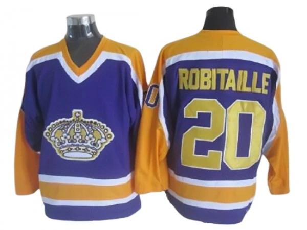 Los Angeles Kings #20 Luc Robitaille 1980 Vintage CCM Jersey -Yellow by Hockey David