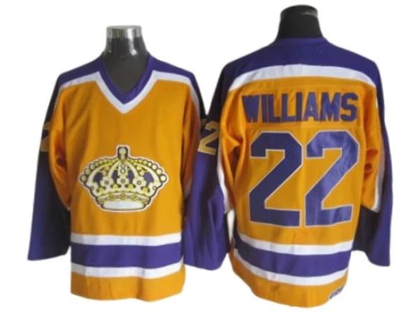 Los Angeles Kings #22 Tiger Williams 1980 Vintage CCM Jersey-Yellow by Hockey David