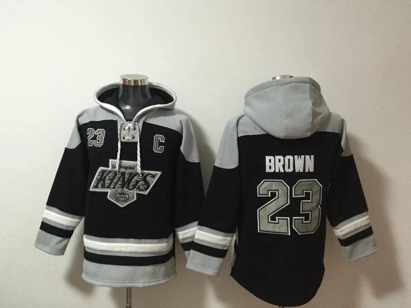 Los Angeles Kings #23 Dustin Brown Pullover Hoodie by Hoodie Pullover