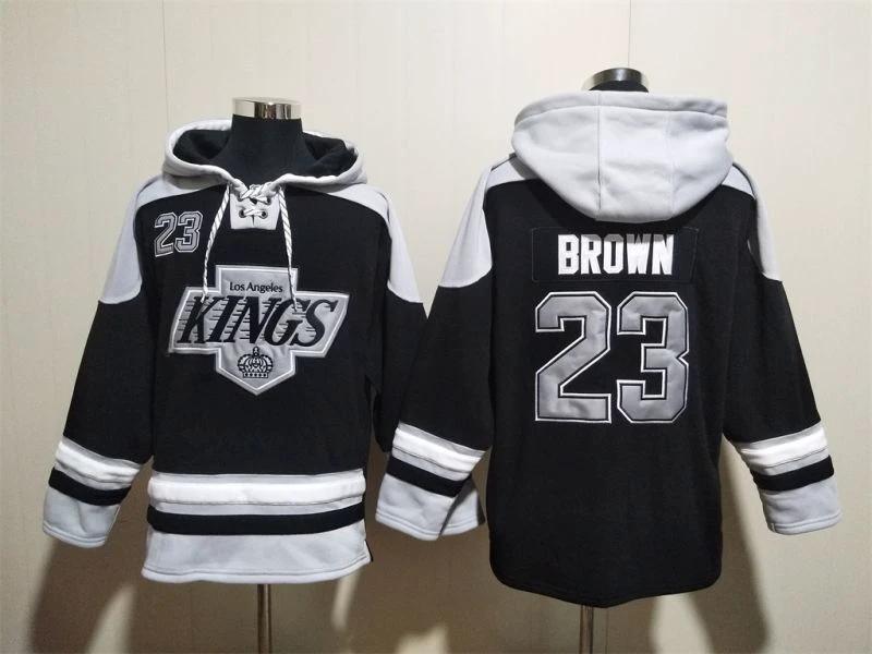 Los Angeles Kings #23 Dustin Brown Pullover Hoodie Black by Hoodie Pullover