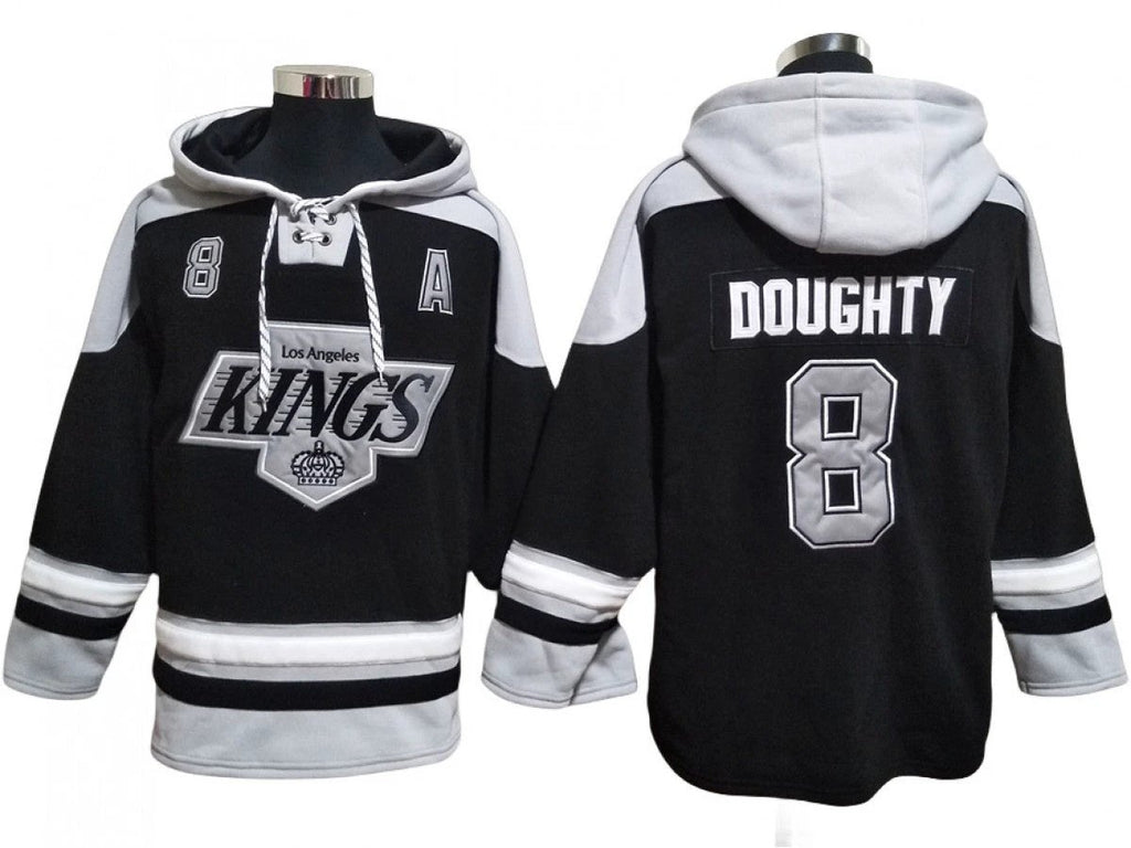 Los Angeles Kings #8 Drew Doughty Black Pullover Hoodie by Hoodie Pullover