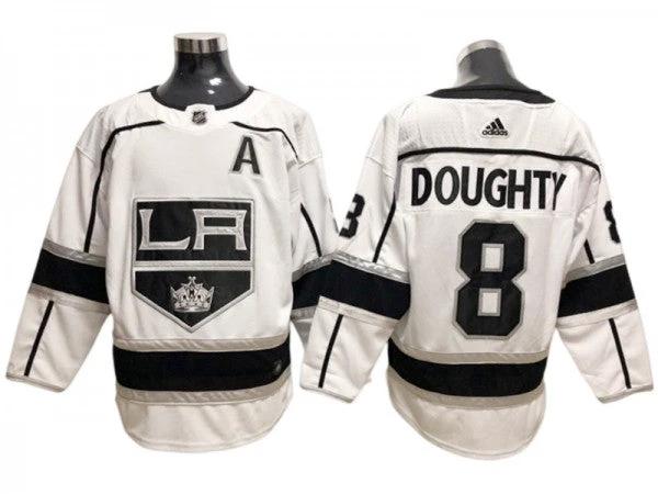 Los Angeles Kings #8 Drew Doughty White Away Jersey by Hockey David