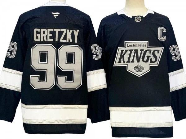 Los Angeles Kings #99 Wayne Gretzky Black 2024 Home Jersey by Hockey David
