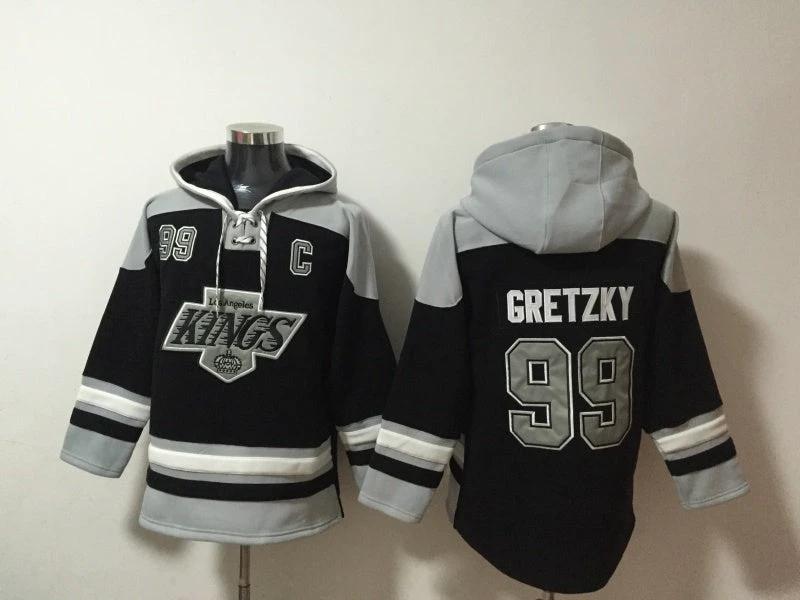 Los Angeles Kings #99 Wayne Gretzky Pullover Hoodie by Hoodie Pullover