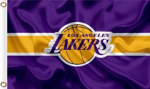 Los Angeles Lakers Custom US Flag 3X5Ft Polyester Banner USA Digital Print by flagsjustdoit