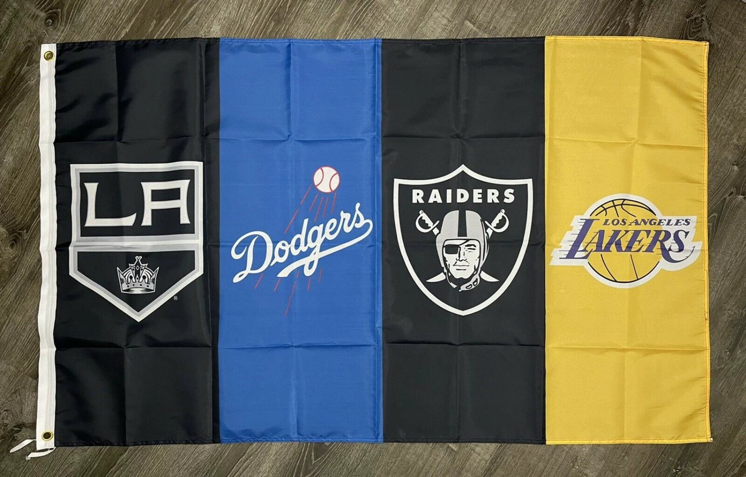 Los Angeles Lakers Dodgers Kings Oakland Raiders Flag 3x5 ft Banner Man-Cave by flagsjustdoit