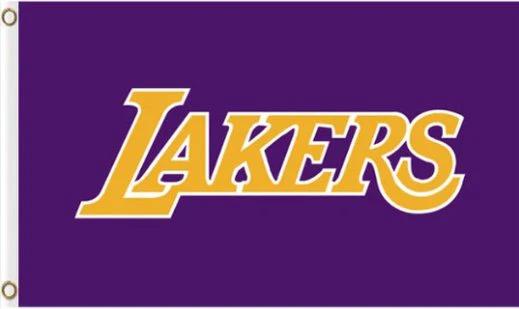 Los Angeles Lakers Team US Flag 3X5Ft Polyester Banner USA Digital Print by flagsjustdoit