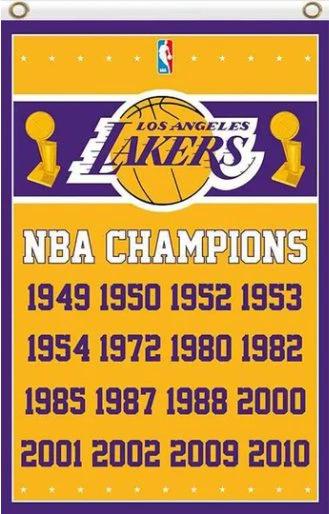 Los Angeles Lakers Vertical Flag 3X5Ft Polyester Banner USA Digital Print by flagsjustdoit