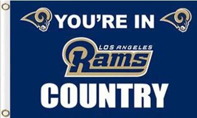 Los Angeles Rams Blue Club Flag 3X5 Ft Polyester Banner USA 90x150cm by flagsjustdoit
