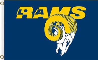 Los Angeles Rams Club Flag 3X5 Ft Polyester Banner USA 90x150cm by flagsjustdoit