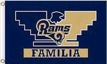 Los Angeles Rams Familia Flag 3X5 Ft Polyester Banner USA 90x150cm by flagsjustdoit