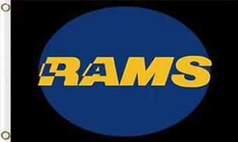Los Angeles Rams Helmet Black Flag 3X5 Ft Polyester Banner USA 90x150cm by flagsjustdoit