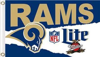 Los Angeles Rams Lite Flag 3X5 Ft Polyester Banner USA 90x150cm by flagsjustdoit