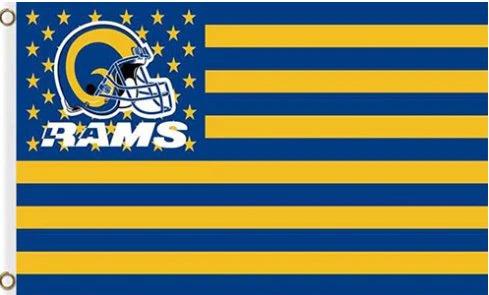 Los Angeles Rams Star Flag 3X5 Ft Polyester Banner USA 90x150cm by flagsjustdoit
