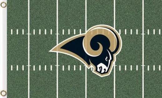 Los Angeles Rams Team Flag 3X5 Ft Polyester Banner USA 90x150cm by flagsjustdoit