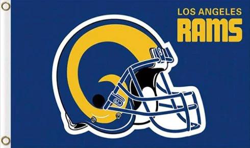 Los Angeles Rams Team Logo Sports Flag 3X5 Ft Polyester Banner USA 90x150cm by flagsjustdoit