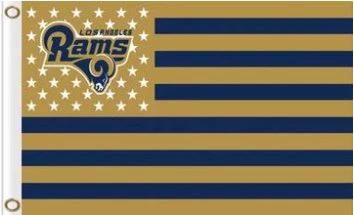 Los Angeles Rams Team US Sport Flag 3X5 Ft Polyester Banner USA 90x150cm by flagsjustdoit