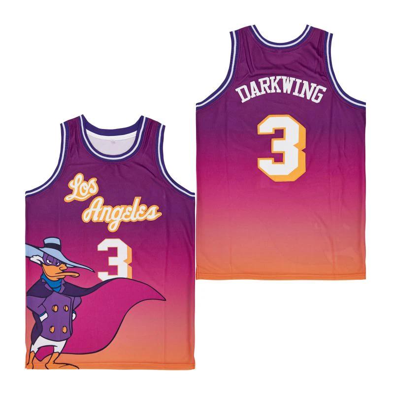 Los Angeles #3 Darkwing Movie Basketball Jersey Black by My store basketball