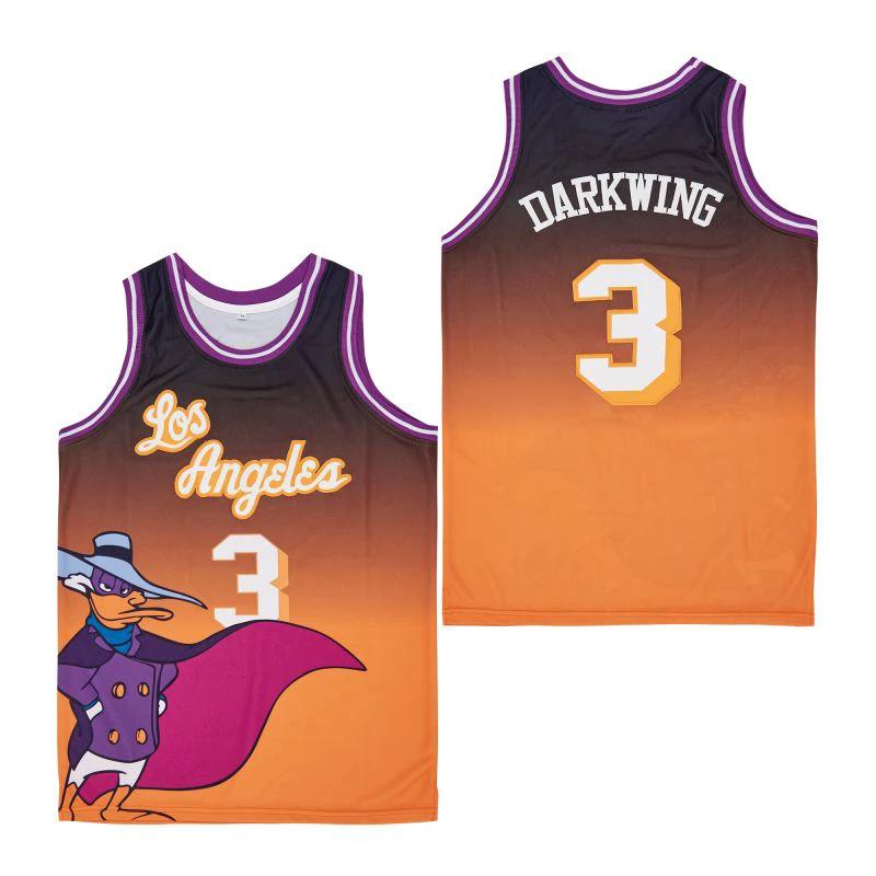 Los Angeles #3 Darkwing Movie Basketball Jersey Orange by My store basketball