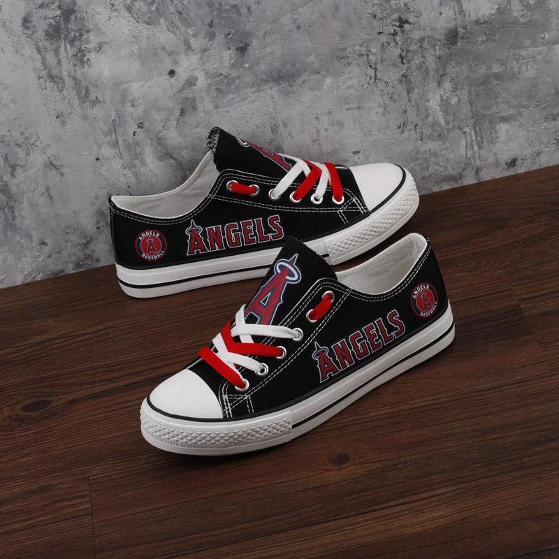 Los Angeles Angels Limited Print Low Top Canvas Shoes Sport Sneakers For Men Women Fans by Crocs