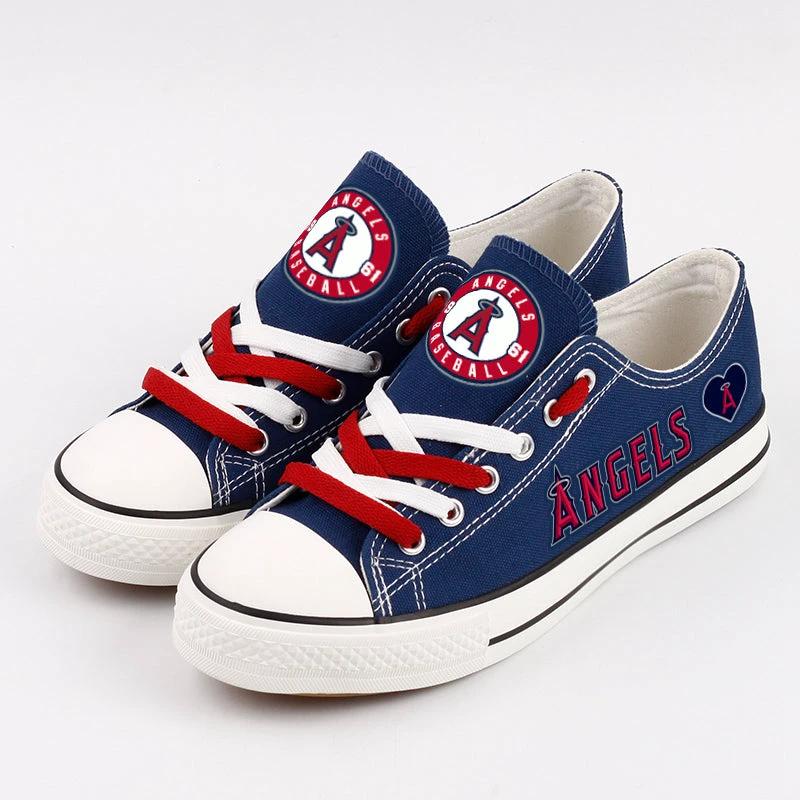 Los Angeles Angels Limited Print Low Top Canvas Shoes Sport Sneakers For Men Women Fans by Crocs