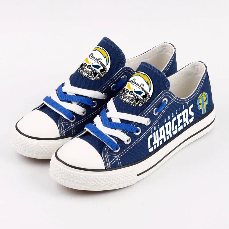 Los Angeles Chargers Low Top Canvas Sport Sneakers Shoes For Men Women Fans by Crocs