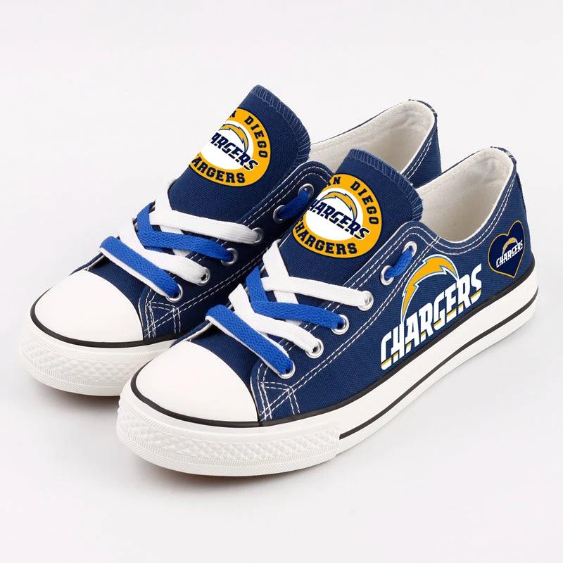 Los Angeles Chargers Low Top Canvas Sport Sneakers Shoes For Men Women Fans by Crocs