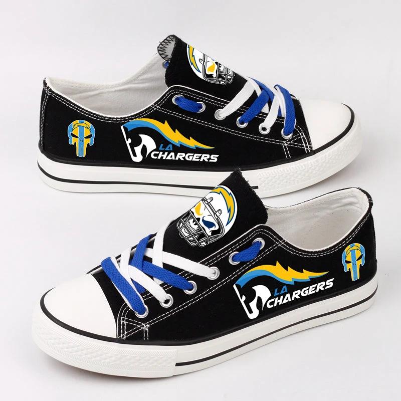 Los Angeles Chargers Low Top Canvas Sport Sneakers Shoes For Men Women Fans by Crocs