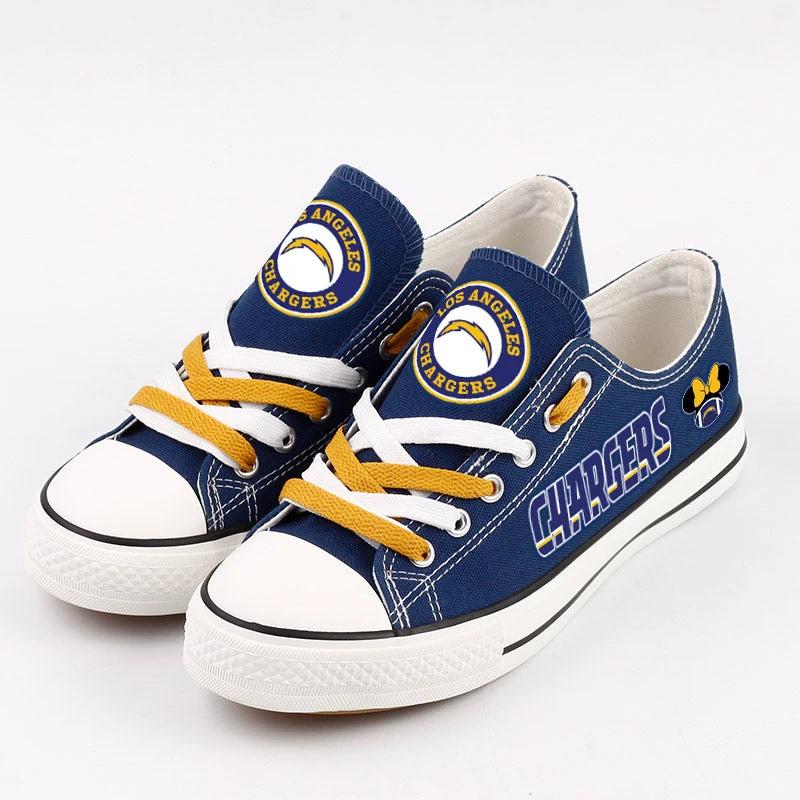 Los Angeles Chargers Low Top Canvas Sport Sneakers Shoes For Men Women Fans by Crocs