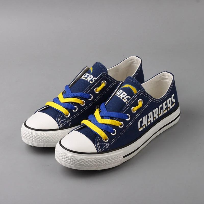 Los Angeles Chargers Low Top Canvas Sport Sneakers Shoes For Men Women Fans by Crocs
